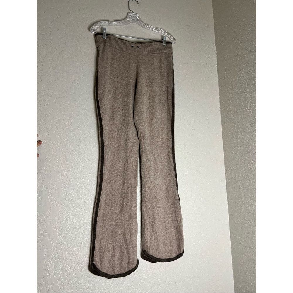 Athleta Brown Cashmere Blend Athleisure High Rise Pull On Pants size M